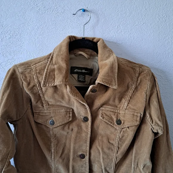 Vintage Eddie Bauer Corduroy Tan Jacket - Picture 2 of 6